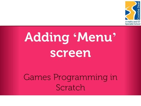 Games Programming in Scratch