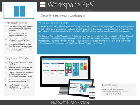 Simplify tomorrows workspace