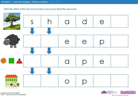 ACTIVITY 1 – Teacher Guided – Phonemic Awareness