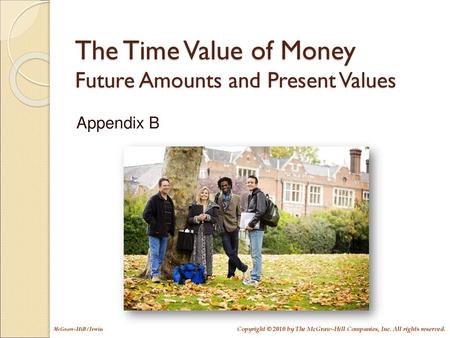 The Time Value of Money Future Amounts and Present Values