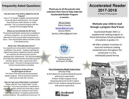 Accelerated Reader Frequently Asked Questions: