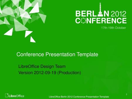 Conference Presentation Template