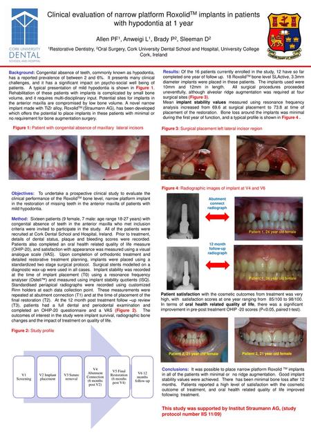 Abutment connect radiograph 12 month follow-up radiograph