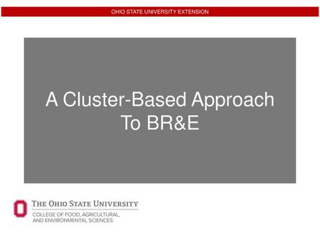 A Cluster-Based Approach To BR&E