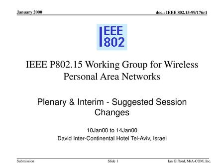 IEEE P Working Group for Wireless Personal Area Networks