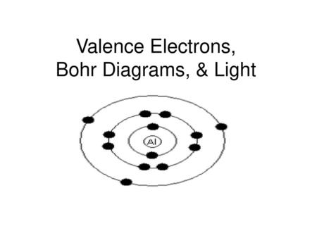 Valence Electrons, Bohr Diagrams, & Light