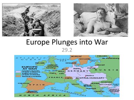 Europe Plunges into War