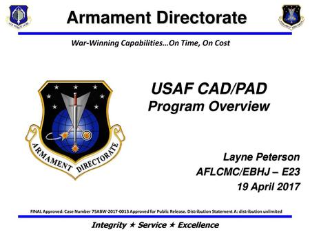 USAF CAD/PAD Program Overview