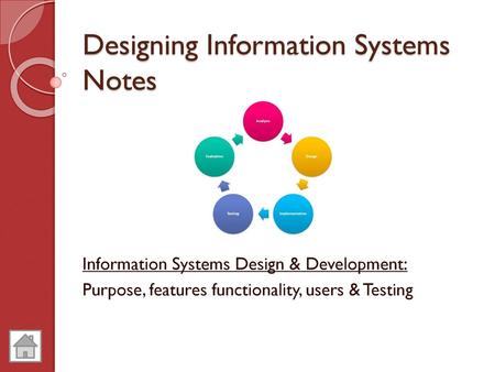 Designing Information Systems Notes