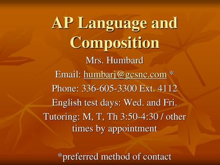 AP Language and Composition