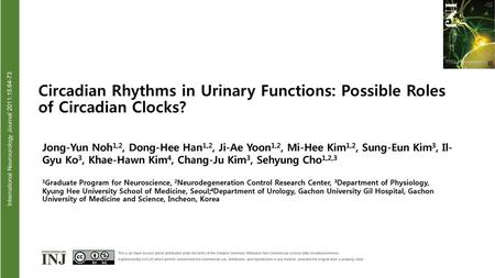 International Neurourology Journal 2011;15:64-73