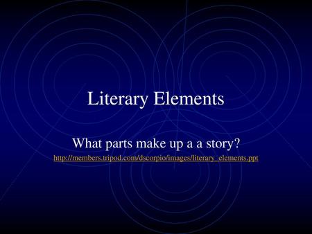 What parts make up a a story?