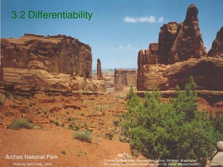 3.2 Differentiability Arches National Park