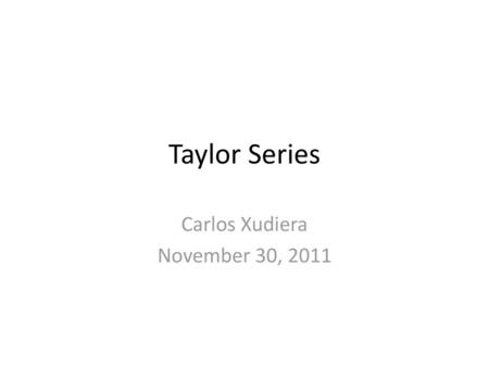 Carlos Xudiera November 30, 2011