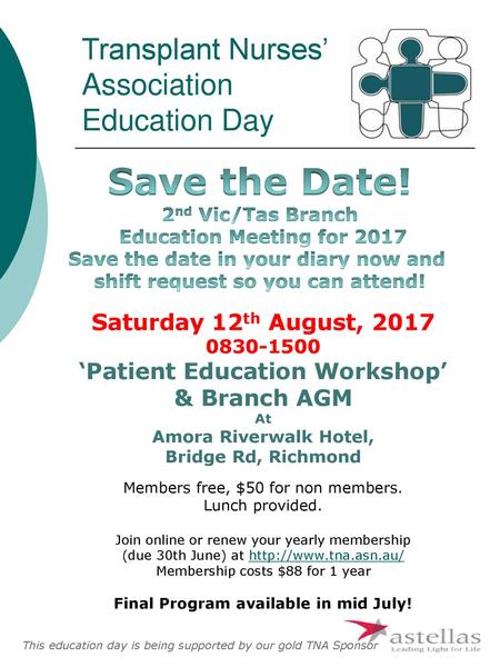 Transplant Nurses’ Association Education Day