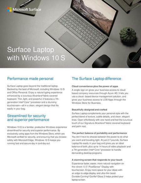 Surface Laptop with Windows 10 S