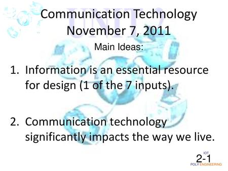 Communication Technology