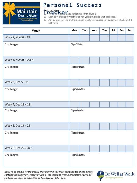 Personal Success Tracker