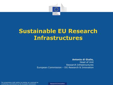 Sustainable EU Research Infrastructures