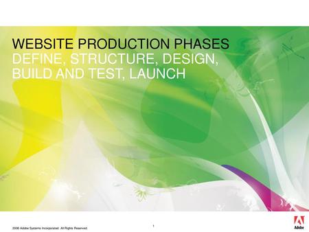 Define phase Interview the client to understand goals, audience, content, design, and delivery requirements. Organize and outline interview information.