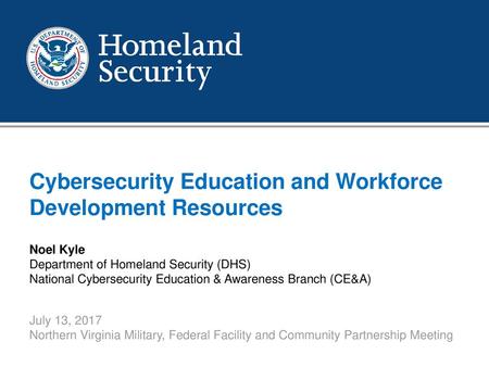 Cybersecurity Education and Workforce Development Resources