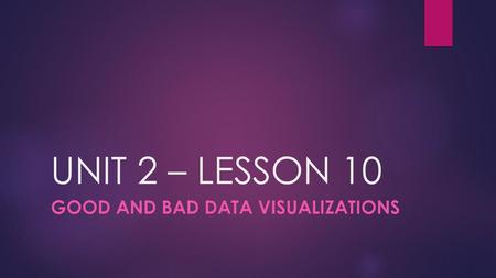 Good and Bad Data Visualizations