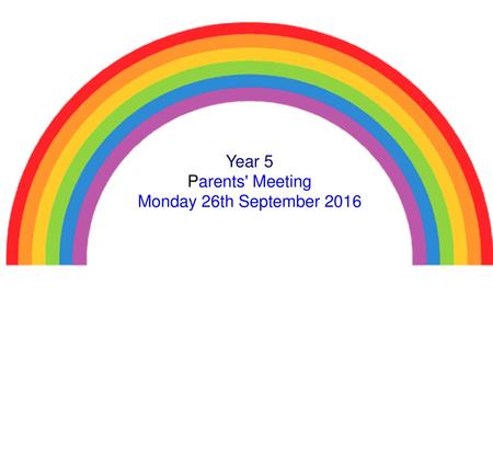 Year 5 Parents' Meeting Monday 26th September 2016.