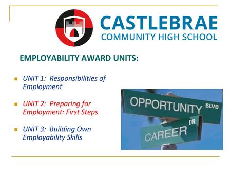 EMPLOYABILITY AWARD UNITS: