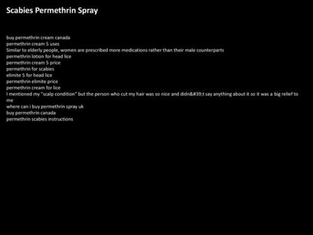 Scabies Permethrin Spray