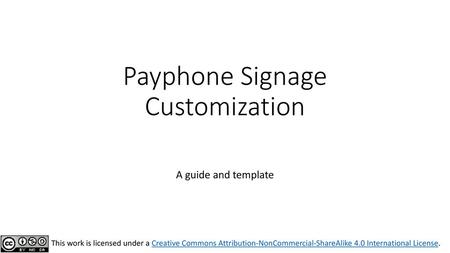 Payphone Signage Customization