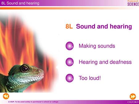 8L Sound and hearing Making sounds Hearing and deafness Too loud!