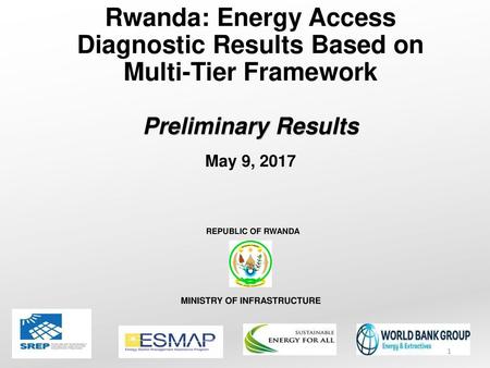 Rwanda: Energy Access Diagnostic Results Based on Multi-Tier Framework