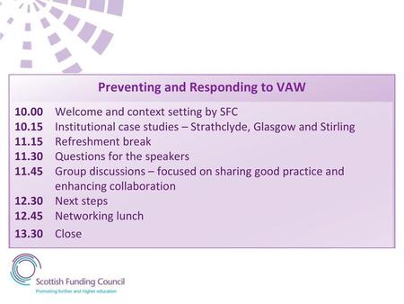 Preventing and Responding to VAW