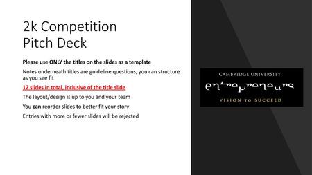 2k Competition Pitch Deck