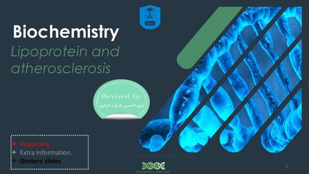 Biochemistry Lipoprotein and atherosclerosis Important.