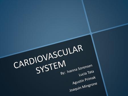 CARDIOVASCULAR SYSTEM