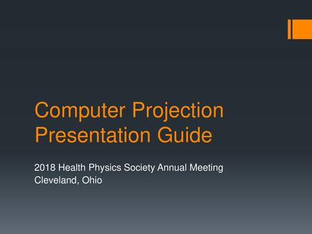 Computer Projection Presentation Guide