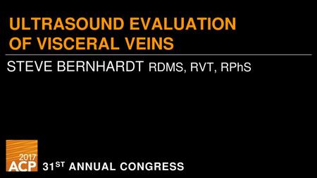 Ultrasound Evaluation of Visceral Veins