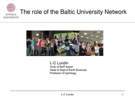 The role of the Baltic University Network