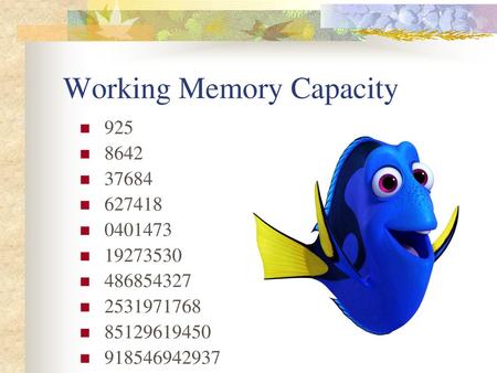 Working Memory Capacity