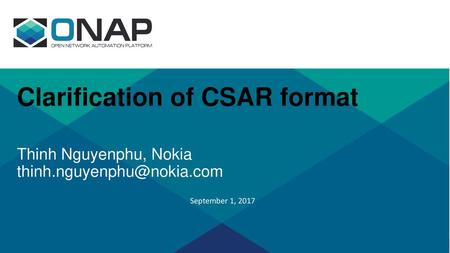 Clarification of CSAR format Thinh Nguyenphu, Nokia thinh