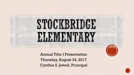 STOCKBRIDGE ELEMENTARY