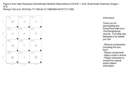 Figure 2 from High-Resolution Submillimeter Multiline Observations of G19.61 – 0.23: Small-Scale Chemistry (Image 1 of 2) Sheng-Li Qin et al. 2010 ApJ.