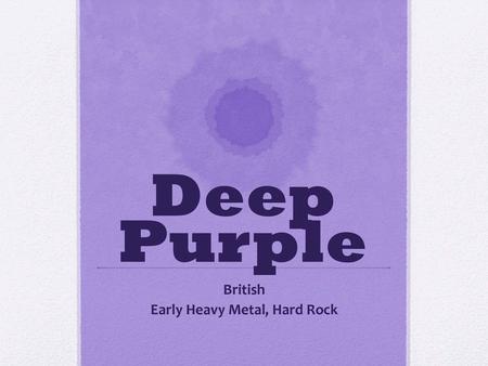 British Early Heavy Metal, Hard Rock