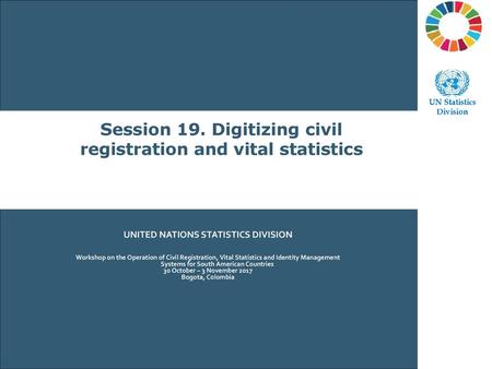 Session 19. Digitizing civil registration and vital statistics