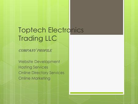 Toptech Electronics Trading LLC