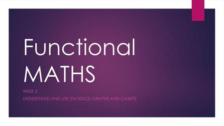 Week 2 Understand and use statistics: Graphs and charts