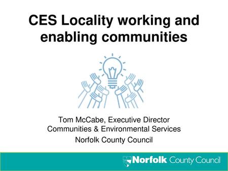 CES Locality working and enabling communities