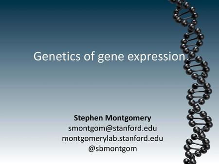 Genetics of gene expression