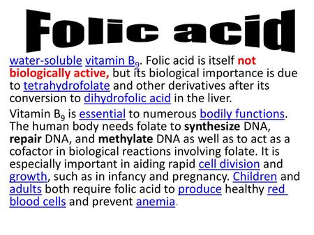 water-soluble vitamin B9